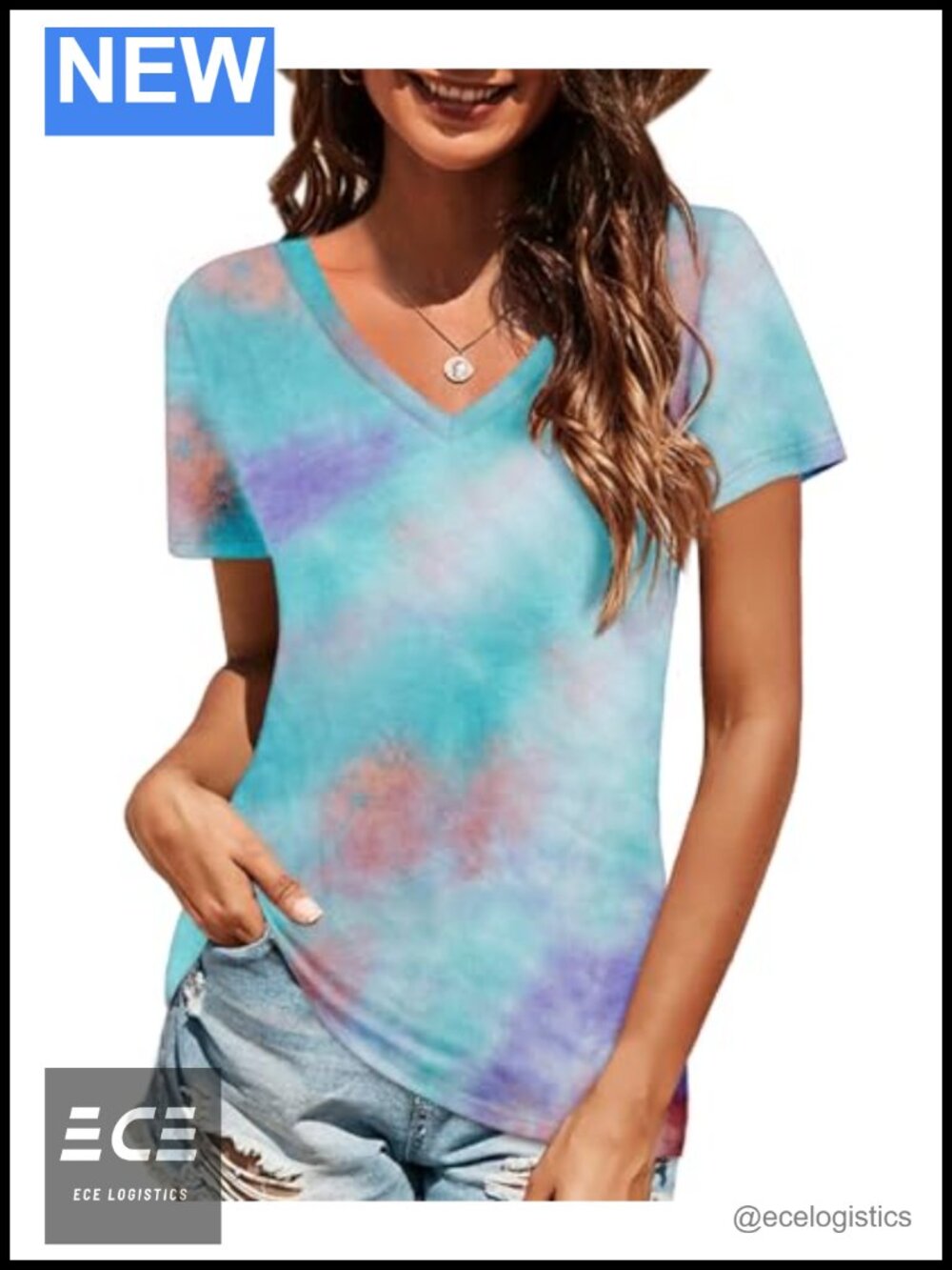 Women's Cotton V Neck T Shirt Casual Long Sleeve Basic Tee